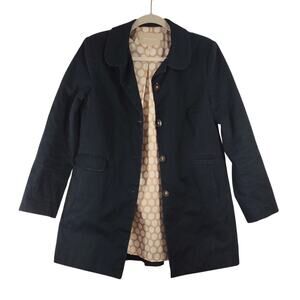 Banana Republic Cotton Pea Coat, Navy, Size Small